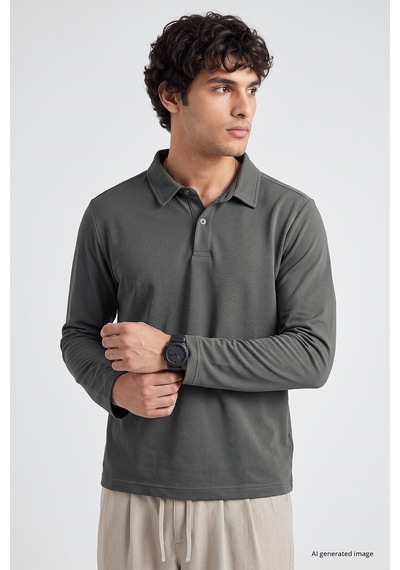 Tommy Life Haki Rahat Form Basic Erkek Polo Yaka T-shirt - 88512