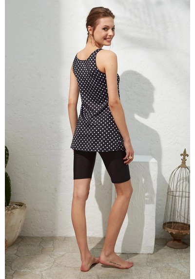 Pierre Cardin Dubai Askılı Tesettür Tankini 221509 Puantiye