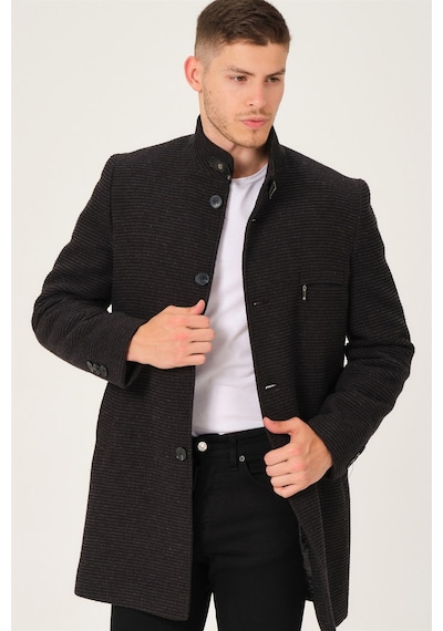 Plt8367 Dewberry Erkek Palto-düz Antrasit Düz Antrasit