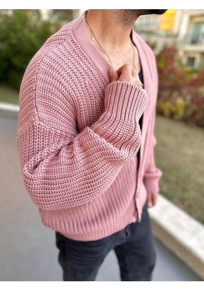 Elku Moda Hırka Triko Örgülü Desenli Örgü Hırka Şal Yaka Tüylenmez Naturel Pamuk Düğmeli Hırka Pembe Elku Moda Hırka Triko Örgülü Desenli Örgü Hırka Şal Yaka Tüylenmez Naturel Pamuk Düğmeli Hırka Pembe