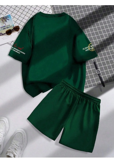 Tarzsokak Manfinity Hypemode Erkek Fitted Tişört Ve Şort Takımı Minimalist Moda Günlük Giyim Beyaz