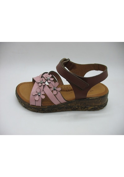 Trend Sandals 8328 Deri Ortopedik Kız Çocuk Sandaleti 26-29 Pembe