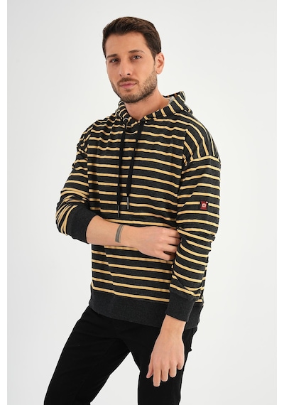 Alexandergardı Çizgili Kapüşonlu Sweatshırt Unx-00242 001