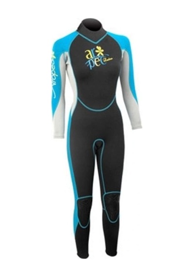 Aropec 3mm Fullsuite Bayan Dalış Elbisesi Siyah Size:xs Siyah