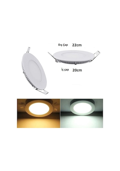 Cata 18 Watt Panel Led CT-5129 Beyaz Işık Siyah Kasa