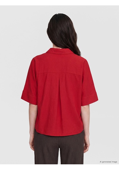 Lcw Comfort Kırmızı Loose Fit Kadın Gömlek Xl-2xl