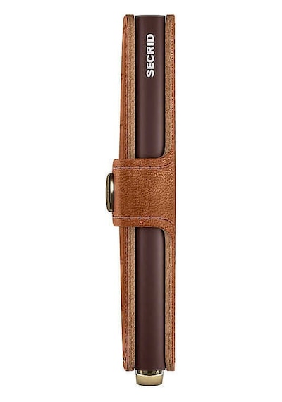 Secrid Premium Miniwallet+ Emboss Lines Kartlık Cüzdan, Kahve Çok Renkli