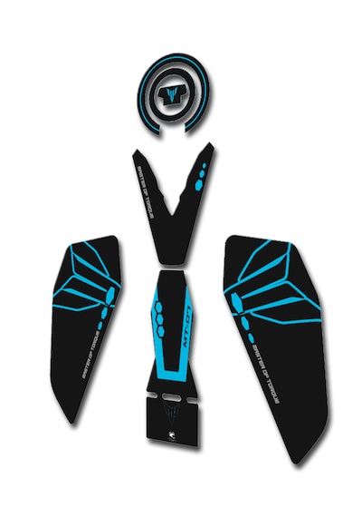 Yamaha Mt07  2025 Uyumlu Tankpad Seti Turkuaz