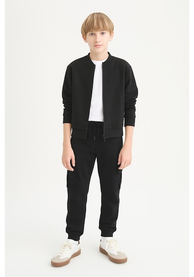 Ahengim Erkek Çocuk Basic Kargo Cepli Jogger Paça Okul Eşofman Altı Ak2322-1 Siyah