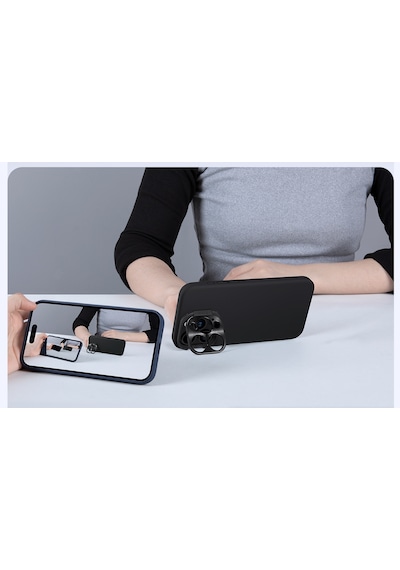 Nillkin Apple Uyumlu iPhone 15 Pro Max Stand Özellikli Lens Koruyuculu Lansman Kılıf Derin Mor