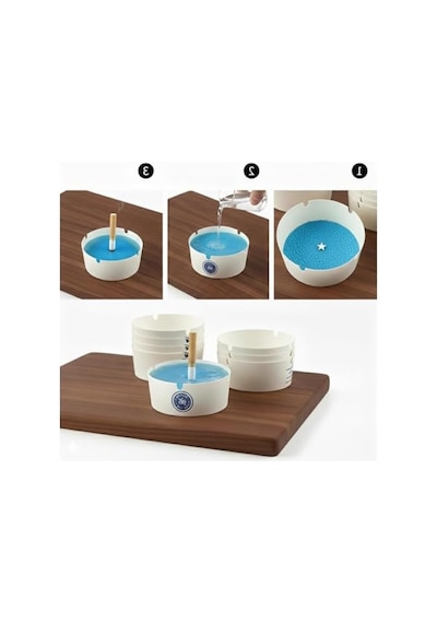 Tek Kullanımlık Kül Tablası, 25'li Set, Su İle Aktifleşir