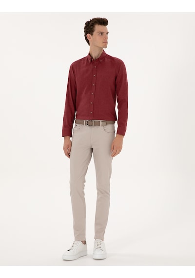 Pierre Cardin Erkek Bordo Gömlek Desenli 50316751-vr014 Bordo