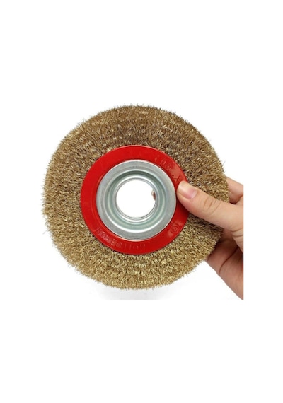 150mm Tel Fırça Pirinç Kaplama Paslanmaz Matkap Ucu Çapak Alma Kireç Çıkarma Temizleme/parlatma
