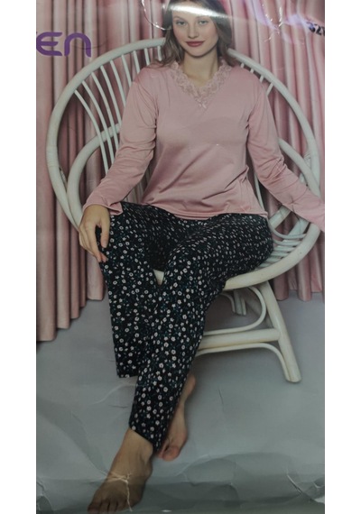 Tekten 3200 Uzun Kollu Kadın Pijama Takımı SOMON
