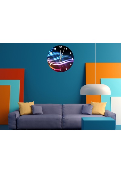 Ti-play Işıldama 30x30cm Akrilik Dekoratif Modern Duvar Saati ÇOk Renkli