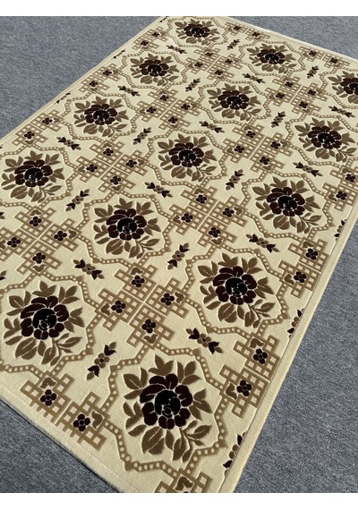 Saray Halı Vizyon 11171 R 150x230 Krem Kahve 4 M2 Halı