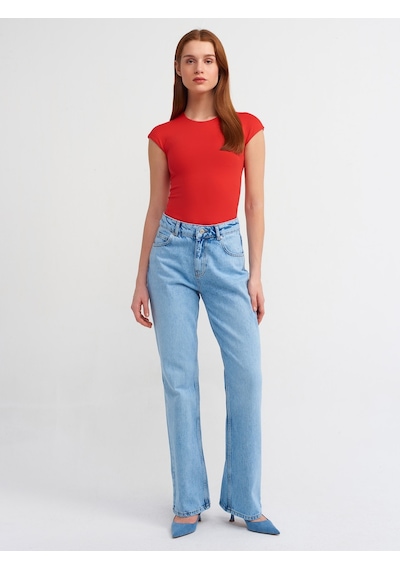 Dilvin 30856 Poliamid T-shirt-k.kırmızı K.kırmızı