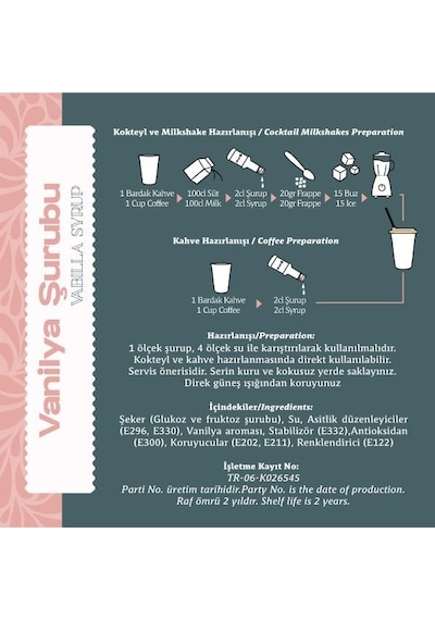 Oze Vanilya Şurubu 50 ML