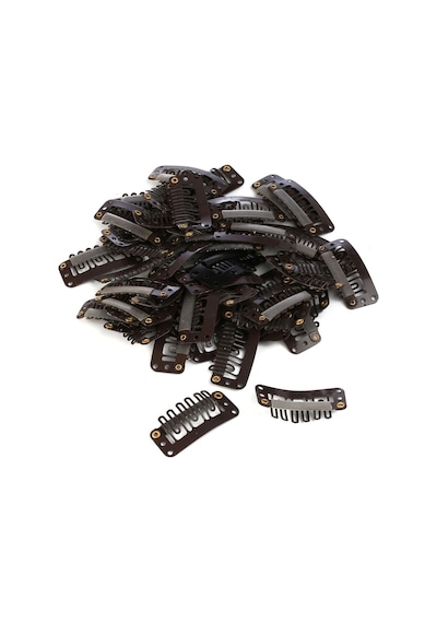 Çıt Çıt Klipsi Küçük - 10 Adet - Koyu Kahverengi Çok Renkli