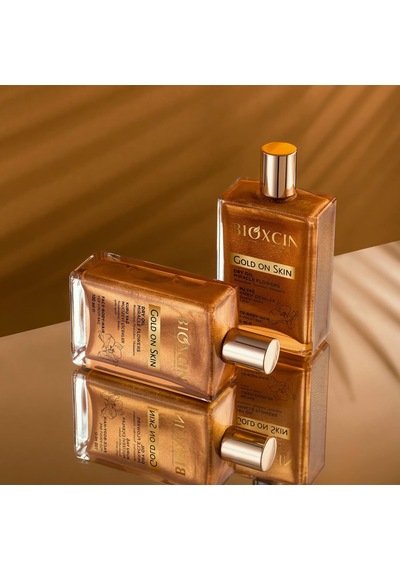 Gold On Skin Kuru Yağ Yasemin, Manolya, Hanımeli, Kalendula Ve Hindistan Cevizi Yağları İçeren Işıltı Veren Nemlendirici 100 Ml Tüm Cilt Tipleri İçin