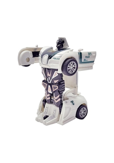 Oyuncak Otomatik Robota Dönüşen Araba Beyaz