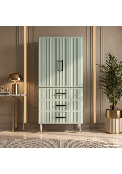 Knidos Çok Amaçlı Dolap 60 Cm 2 Kapak 3 Çekmece Soft Mint Yeşili - Çok Amaçlı Mutfak Dolabı Gri Knidos Çok Amaçlı Dolap 60 Cm 2 Kapak 3 Çekmece Soft Mint Yeşili - Çok Amaçlı Mutfak Dolabı Gri