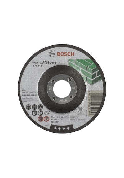 1x Kesme Diski Dirsekli Expert For Stone Taş, Granit, C 24 R Bf, Çap 115 Mm, 2,5 Mm, Açılı Taşlama Makinesi Akses