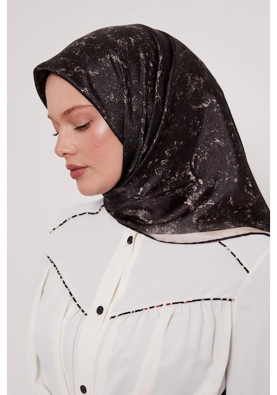 Levidor Kristal Eşarp Bulut Batik Siyah