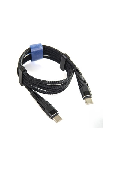Pdateknoloji Type-c To Type-c Pd 5a 100w Örgülü Hızlı Şarj Ve Data Kablosu 1 Metre Siyah Szc-10