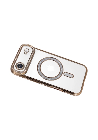 Newface - 205 - Apple İphone 17 Air Joke Simli Magneticsafe Kılıf - Kmrsfres - - Gold
