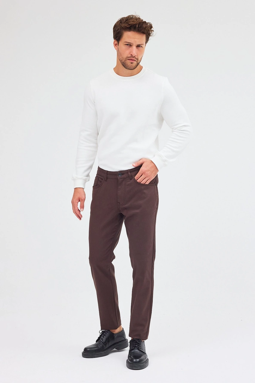 İmza Sütlü Kahverengi 5 Cep Düz Paça Pamuklu Slim Fit 5 Cep Casual Pantolon 1003255154 - Sütlü Kahverengi İmza Sütlü Kahverengi 5 Cep Düz Paça Pamuklu Slim Fit 5 Cep Casual Pantolon 1003255154 - Sütlü Kahverengi