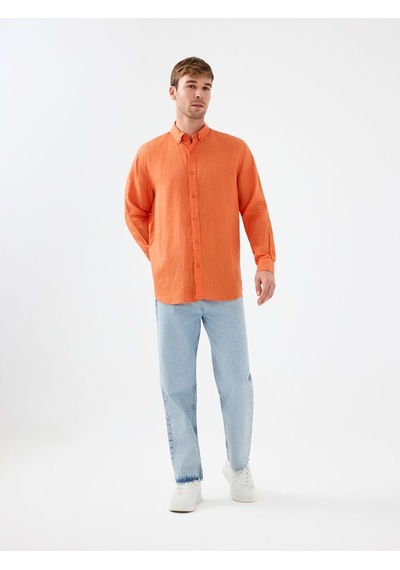 LOFT Regular Fit Erkek Gömlek U.kol Lf2039339 Q1.v1 Turuncu