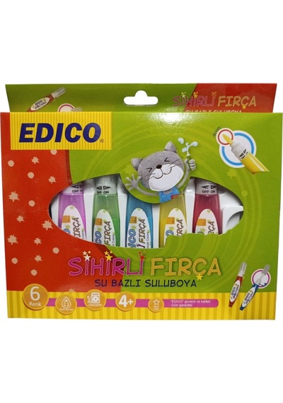 Edico Fırçalı Suluboya 6 Renk Ed 66 24 Renkli