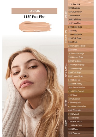 Avon Power Stay Mat Fondöten 115P Pale Pink