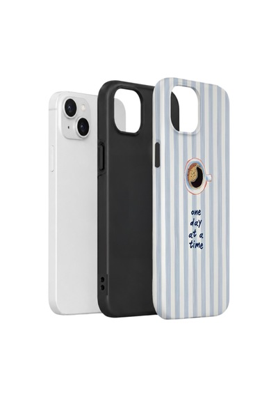 Apple iPhone Uyumlu 13 Vorian Çift Katmanlı Kılıf One Day Coffee