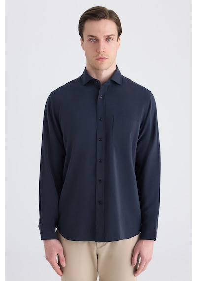 D'S Damat Ds Damat Comfort Lacivert Düz Gömlek 5hc02kc01327m Çok Renkli