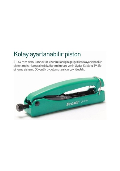 Proskit Cp-316 F/bnc/rca Konnektör Sıkma Pensesi