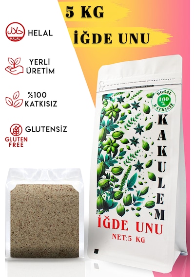 Kakulem Glutensiz Sertifikalı İğde Ve Çekirdeği Unu Tozu 5 Kg
