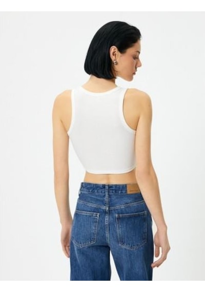Koton Crop Atlet Ribanalı Bisiklet Yaka Beyaz 4sak10011ek 4SAK10011EK000 Beyaz Koton Crop Atlet Ribanalı Bisiklet Yaka Beyaz 4sak10011ek 4SAK10011EK000 Beyaz