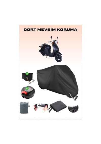 Siyah Arora Ar 50-20 Today Için Arka Çanta Ve Kilit Uyumlu Motosiklet Branda, Güvenli