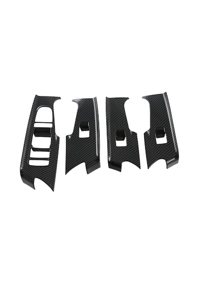 Red Lion Parts Byd Seal U Dm-i/ev Kapı İçi Kol Dayama Ve Cam Kumanda Düğmesi Seti Abs Karbon Fiber Görünüm Kaplama