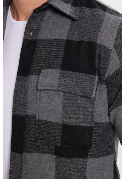 Tudors Erkek Slim Fit Dar Kesim Oduncu Çift Cep Kapaklı Kareli Kışlık Gömlek-32141 Çok Renkli Tudors Erkek Slim Fit Dar Kesim Oduncu Çift Cep Kapaklı Kareli Kışlık Gömlek-32141 Çok Renkli