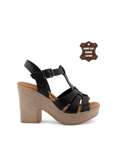 Venüs 23027603y Kadın Deri Sandalet 23027603Y-R1534 Siyah