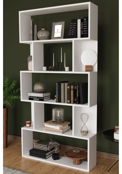 Xl 6 Raflı Kitaplık Beyaz