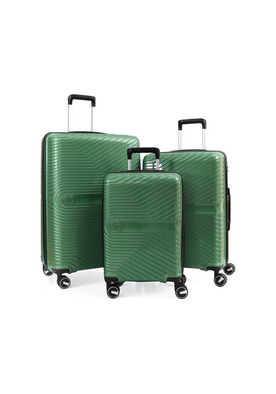 Ççs 5239 Polipropilen 3 Lü Valiz Seti Siyah-camel Siyah - Camel