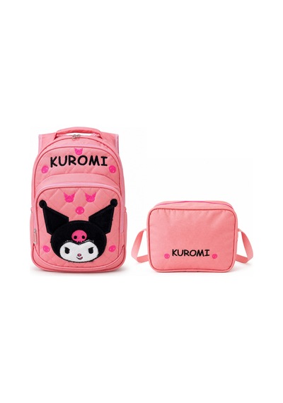 Lilymoon Kız Çocuk Kuromi Peluş Kapitone Sırt Çantası Yavruağzı