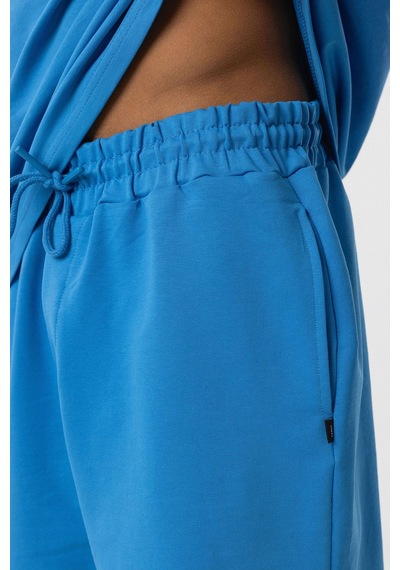 Basic Oversize Şort Takım Mavi
