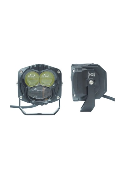 Offroad Sis Lambası Sarı-beyaz Set Siyah Çerçeve 7.3 X 6.8 X 6.8 Cm 12-30v / Lass369