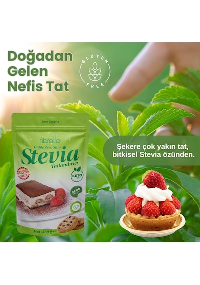 Fibrelle Double Zero Slim Sweetener 400g Keto / Ketojenik / Vegan