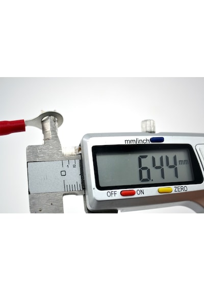 200 Adet 0,50-1,50 Bakır Kablo Pabucu Kırmızı M6 Delikli Sıkmalı Sulye 0.5 - 1.5 MM²  M06